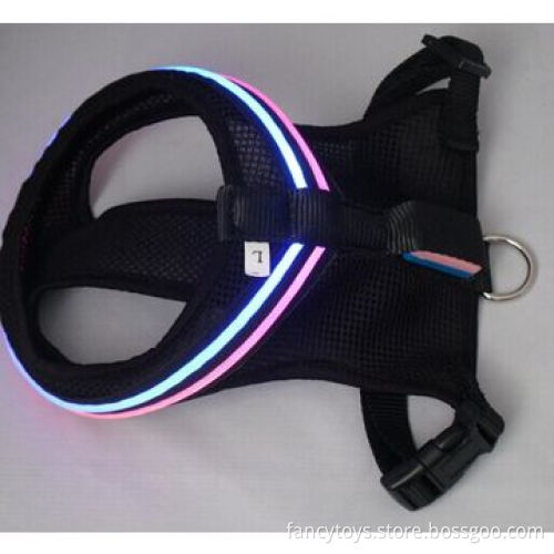 LED doublee optical fibers web cloth flashing angel chest harness